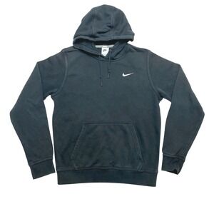 Nike Hoodie Mens Small Black Embroidered Swoosh Pullover RN56323 CA05553